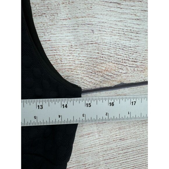 Leifsdottir Front Zip Textured Fit & Flare Sleeveless Dress Women's Size 6 Black - Picture 6 of 7